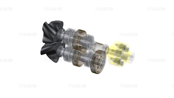 尊龙凯时机器凸轮泵透视图